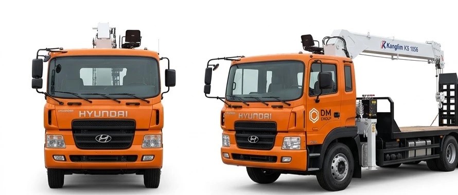 Низкорамный манипулятор Kanglim KS 1056 на базе Hyundai HD170