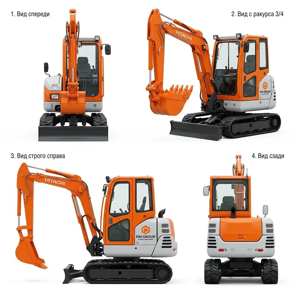 Мини экскаватор 1,6т, Hitachi ZX16