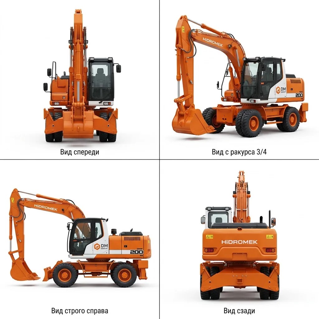 Экскаватор колесный Hidromek HMK 200-W