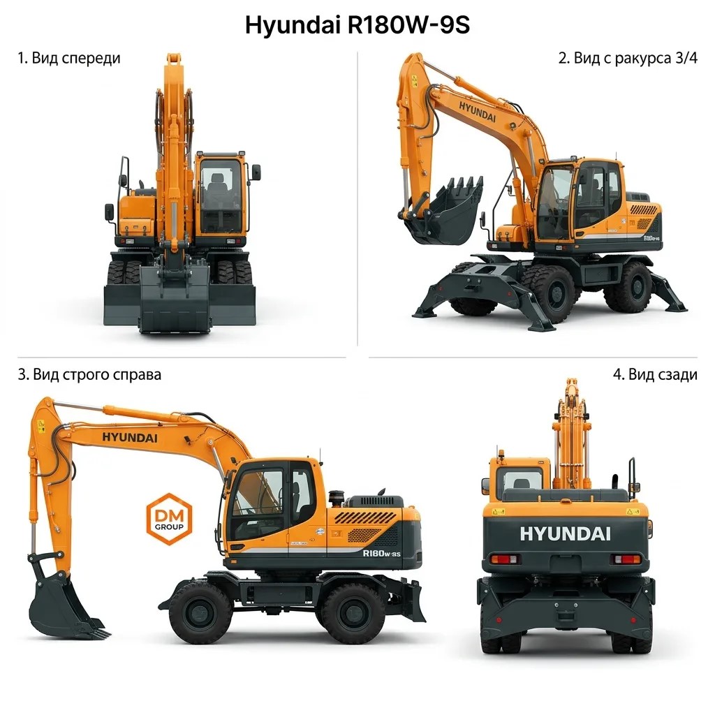 Экскаватор колесный Hyundai R180W-9S
